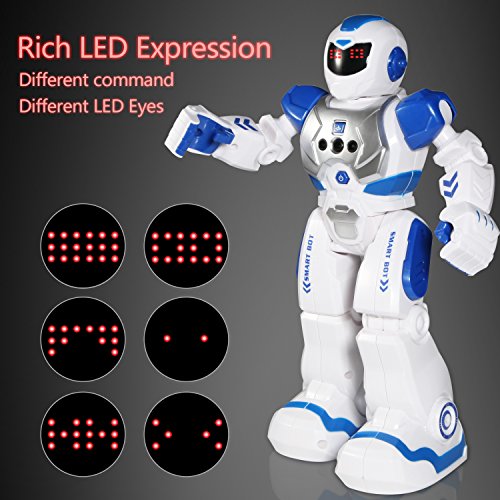 Remote Control Robots For Kids - Walking Control RC Robot Infrared Control Toys with LED Light,Singing and Dancing,Moonwalking and Gesture Sensing by Ailuki