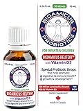 BIOAMICUS REUTERI with Vitamin D3 - Infant & Toddler Probiotic Drops- 10mL, 50 DOSES