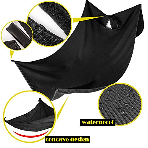 Beard Trimming Apron + the Beard Template Bib Guide Tool Mustache Shaper Comb Hair Catcher Cape Shaving Grooming Shaping Clippings Facial Styling Gift for Men, Black