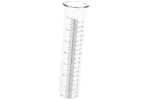 ORFOFE Outdoor Rain Gauge Test Tube 2-Pack with Clear Graduated Scale 8.26X2.20X2.20In Rain Measuring Cylinder for Garden Pat