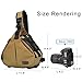 CADeN Camera Bag Sling Backpack Camera Case Waterproof with Rain Cover Tripod Holder, Compatible for DSLR/SLR Mirrorless Cameras (Canon Nikon Sony Pentax) and Accessories Khaki