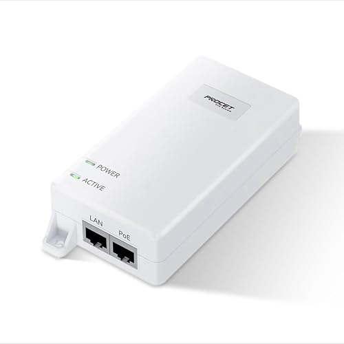 Poe Injector 48V 15W Gigabit - Single Port Adapter For IP Cameras ...