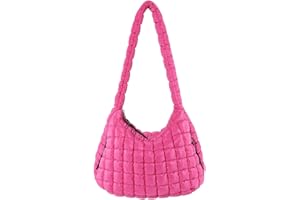 Juoxeepy Quilted Tote Bag Large Puffer Crossbody Bag Women Quilted Carryall Puffy Shoulder Bag Padding Hobo Bag