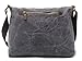 Kemy's Waxed Canvas Messenger Bag Mens Womens Canvas Crossbody Satchel Bags for Women Foldover Over the Shoulder Bag Vintage Leather Genuine Waterproof Large Gray Easter Gift