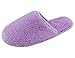 HomeTop Women’s Cozy Plush Fleece Slip On Memory Foam House Slippers (Large / 9-10 B(M) US, Light Purple)