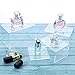 Chuangdi Clear Acrylic Display Risers, Jewelry Display Risers Showcase Fixtures, Tear Off The Protective Film Before Use (3.3, 4.1, 5, 5.7 Inch)