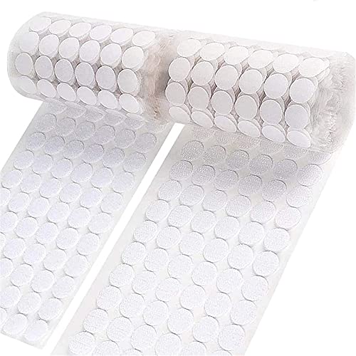 WXBOOM 1400pcs 0.59"(15mm) Diameter Hook and Loop Self Adhesive Dots