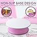 Rotating Cake Turntable Stand Kit: 12 Inch Spinning Cake Stand with Angled Icing Spatula and Decorating Comb/Icing Smoother [Smart 360 Revolving, Professional Quality Cake Decorating Supplies]