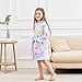 Soft Unicorn Hooded Bathrobe Sleepwear for Matching Doll & Girls (Starry, 8-9 Years)