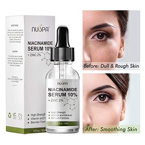 Niacinamide Serum 10 Plus Zinc 2 for Face, Vitamin B3 Facial Serum