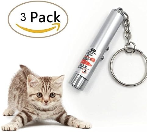 GAOXIONGPT Cat Laser Pointer Laser Light Training Tools Cat Catch the LED Light Interactive Exercise Toy 3 Pack