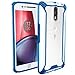 Moto G4 / Moto G4 Plus Case, POETIC Affinity Series Premium Thin/No Bulk/Clear/Dual Material Protective Bumper Case for Motorola Moto G4 / Moto G4 Plus (2016) Blue/Clear