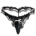 FEESHOW Mens Lace Sissy Pouch Panties Crossdress Bikini Breifs Thongs G String (M, Black #2)