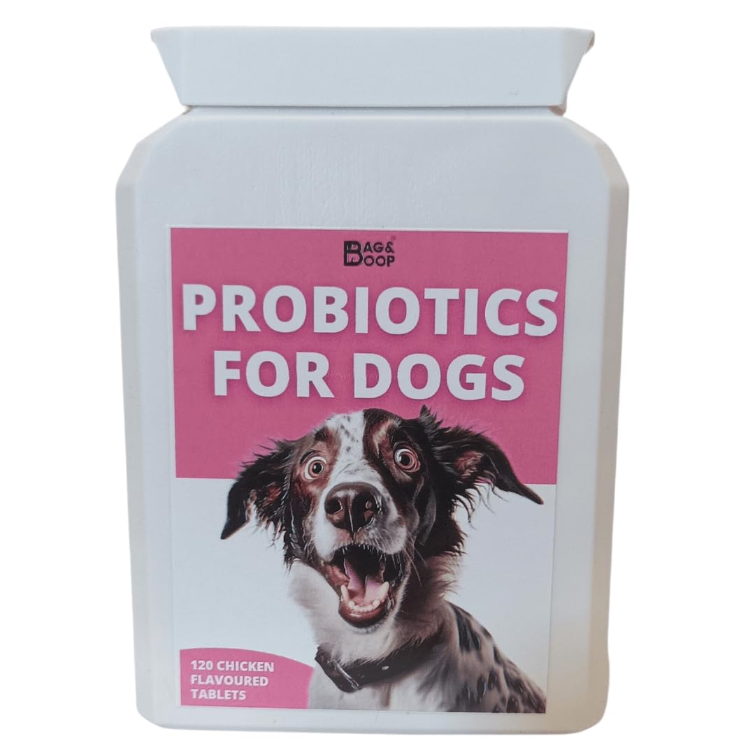 Probiotics For Dogs | 2 Billion CFU | Soothe Itchy Skin, Digestion, Waxy Ears, | Imrpove Gut Health, Wind | 120 Tablets