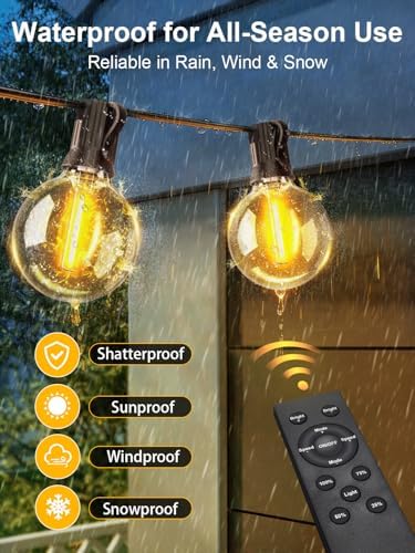Guirlande Lumineuse Exterieure Dimmable, 30m Guirlande Guinguette Exterieur