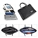 IAITU Laptop Bag for Women, Stylish Handbag Tote Bag Fits 15-15.6 Inch Laptop Multi Compartments Work Bag (Black)