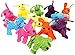 Plush Neon Dogs, Cute & Cuddly Plush Party Favors (12 Piece Pack!)