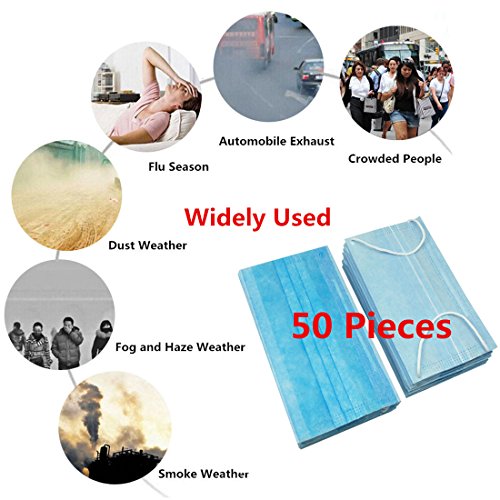 Marygel 50 Counts Disposable Procedure Surgical Face Mask (Blue)