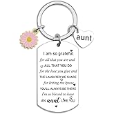 UYBEPU Valentines Day Gifts for Aunt Keychain From Niece Nephew Best Aunt Ever Gifts for Mothers Day Christmas Gift for Aunts