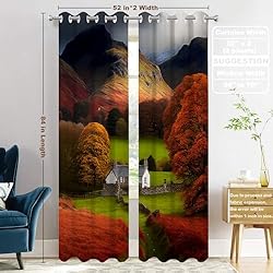 Batmerry Fall Valleys Landscape Blackout Curtains