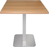Bolero Square Stainless Steel Table Base 680x400mm Indoor Kitchen Bistro Cafe view 3