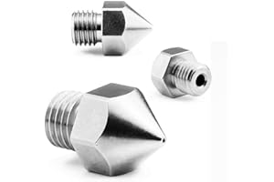 MICRO-SWISS Micro Swiss Plated Wear Resistant Nozzle for Creality CR-10S Pro/CR-10 MAX Original hotend ONLY (M6x.75mm Threads) (.8mm)