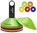 Wacces Agility Disc Cones with Transportaion Caddy Perfect for Soccer, Football Training & More- Pack of 25