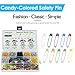 500Pcs Assorted Safety Pins, 7 Sizes Durable Metal Safety Pins 19mm - 54mm for Home Office Use DIY Art Craft Sewing Jewelry Making with Storage Box (500Pcs)