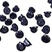 BronaGrand 200pcs PVC Rubber Pin Backs/Pin Keepers for Tie Tack/Lapel Pin (Black Color)