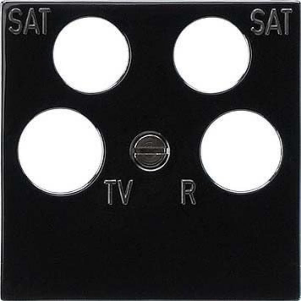 Gira 025910 Central Plate for 4 Sockets fuba ECG Astro Accessories Black