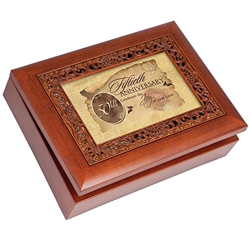 Cottage Garden Music Box - 50Th Anniversary Plays Light Up My Life With Ornate Woodgrain Finish