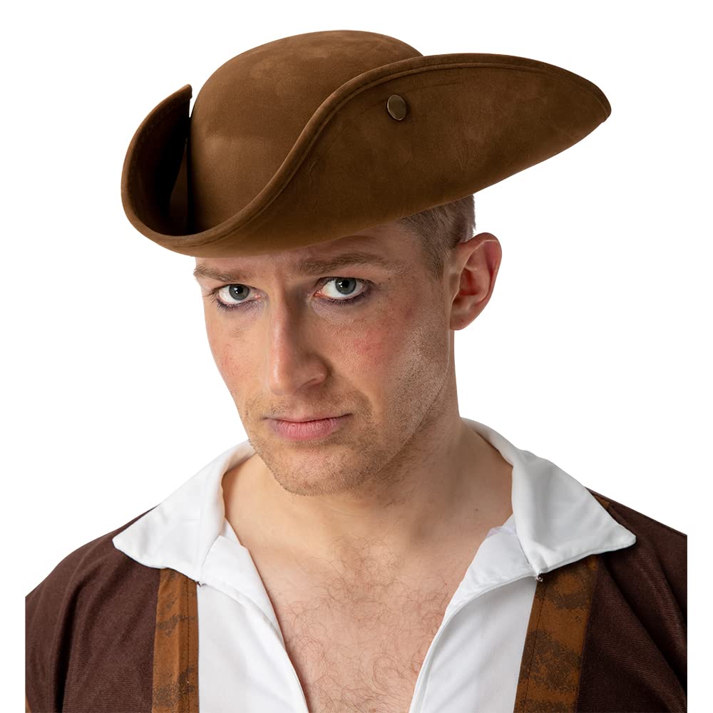 Wicked Costumes Super Deluxe Brown Caribbean Pirate Fancy Dress Hat