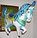 Space Pet Levitating Circus Carousel Horse Blue 35 inch Flying Floating Anti-Gravity Toy HOVERS in MID-AIR - Interactive & Educational String-less Pet Balloon for Kids & Adult Indoor Events