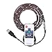 Leimaq USB Battery Powered RGB LED Light Strip with RF Wireless Remote Control, Waterproof Flexible LED Rope Lights SMD 5050 LED Ribbon TV Backlight Background Bias Lighting Accent Light (6.56ft)