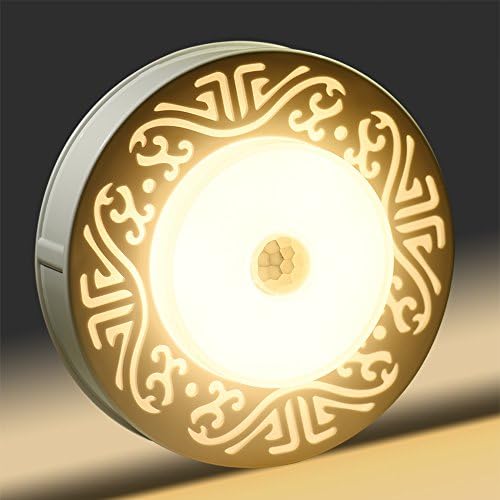 Battery Powered Motion Sensor Night Light,Warm White LED,Stick for Closet Hallway Stairs Bathroom Bedroom,Phoenix Design, Energy Efficient,1-Pack