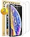 Mkeke iPhone x/xs Screen Protector iPhone Xs Screen Protector Tempered Glass Film for Apple iPhone X 10 5.8-Inch, 3-Pack, Clear