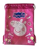 Peppa Pig Drawstrings String Backpack Sling Tote Bag (Pink)