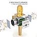 Bluetooth Microphone Karaoke, Yemenren 2800mAh Wireless Microphone Karaoke Portable Microphone Karaoke Bluetooth Mic Speakers Karaoke (Gold)