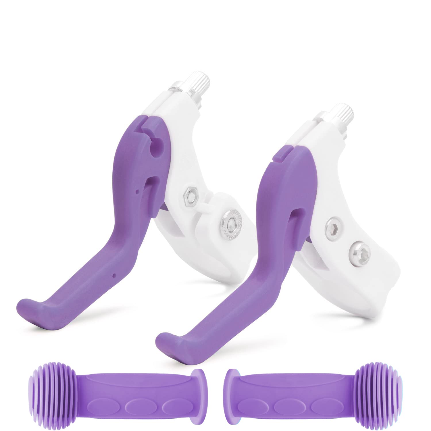TOPCABIN 1 Pair Children Bicycle Brake Lever Handlebar Brakes Child Bike Brake Lever for Children Bike (Purple)