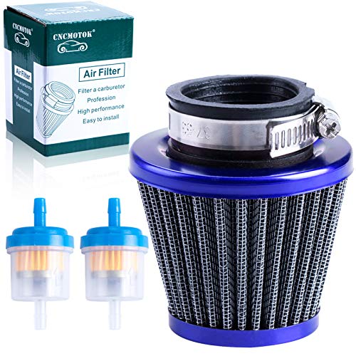 BLUE 37 38mm Bent Angled Foam Air Filter Pod 110cc PIT Quad Dirt Bike