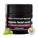 Herbal Choice Mari Organic Facial Scrub - Intense Exfoliation 125g/4.4oz Jar