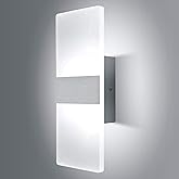 Lightess Modern Wall Sconce Dimmable 12W, Up Down Wall Lights Acrylic LED Wall Lamp for Hallway Bedroom Corridor, Cool White,
