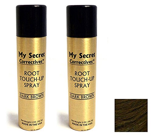 My Secret Correctives Root Touch-Up Spray 2 oz- Dark Brown - Two Cans
