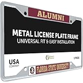 Desert Cactus Florida State University Car Accessories FSU Seminoles Metal License Plate Frame for Front or Rear of Car (Alumni - Seminole)
