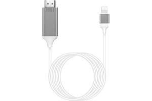 FORETOO [Apple MFi Certified] Lightning to HDMI Adapter for Phone to TV,Compatible with iPhone,iPad, Sync Screen Connector Directly Connect on HD TV/Monitor/Projector NO Need Power Supply (White)