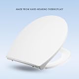 AQUALONA Premium Thermoplastic Toilet Seat Oval Soft Close Easy Fit White view 6