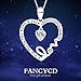 FANCYCD Holiday Deals Week I Love You to the Moon and Back Love Heart Necklace, Jewelry for Women & Girls, Gifts for Girlfriend, Wife, Sister, Grandma, Mom