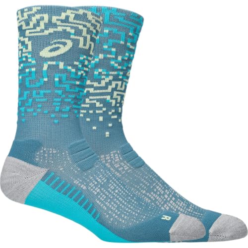 [アシックス] アクセサリ RUN SOCK CREW FOGGY TEAL/ENERGY AQUA M
