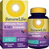 Renew Life Ultimate Flora Kids Probiotic Chewable Tablets, 30 Count