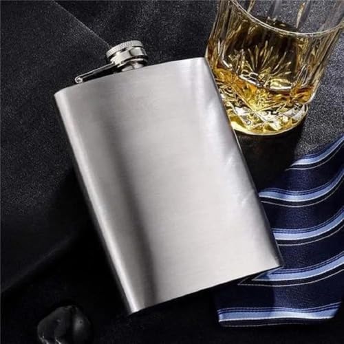 Cantil De Bolso Inox 230 ml Porta Bebidas Whisky Vodka com Trava Antivazamento 8 Onças
